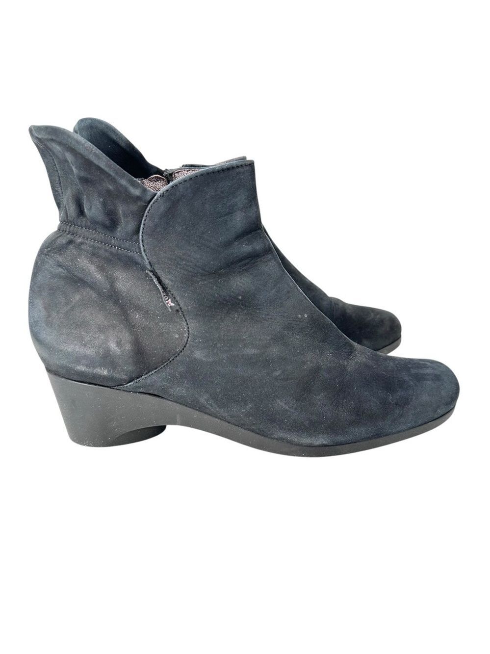 Mephisto Turna Black Nubuck Women’s Ankle Boots Size 8 Comfortcore